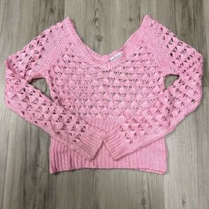 EUC Vintage 90’s y2k Smudge sweater in pink sz XL